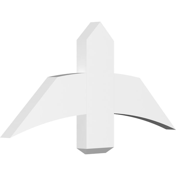 Ekena Millwork Bellingham Architectural Grade PVC Gable Bracket, 36"W x 16 1/2"H x 2"D x 6"F, 11/12 Pitch GBP036X17X0206BEL00 - main
